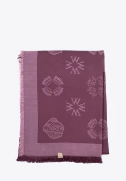 Chusta damska z bambusem tkany w monogram fioletowa>WITTCHEN Hot