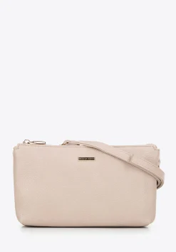 Crossbody z ekoskóry dwukomorowa beżowa>WITTCHEN Discount