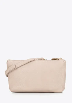 Crossbody z ekoskóry dwukomorowa beżowa>WITTCHEN Discount