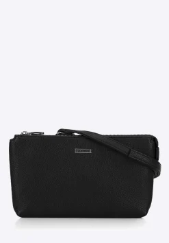 Crossbody z ekoskóry dwukomorowa czarno - srebrna>WITTCHEN Clearance