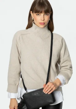 Crossbody z ekoskóry dwukomorowa czarno - srebrna>WITTCHEN Clearance