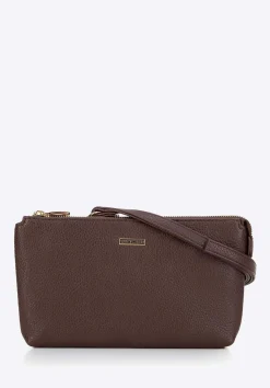 Crossbody z ekoskóry dwukomorowa brązowa>WITTCHEN Online