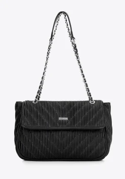 Crossbody z ekoskóry na łańcuszku czarna>WITTCHEN Sale