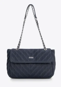 Crossbody z ekoskóry na łańcuszku granatowa>WITTCHEN New