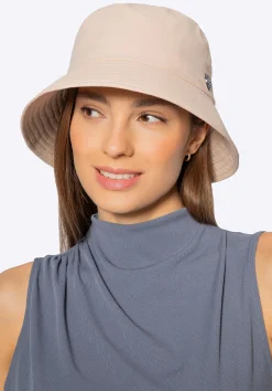 Czapka typu bucket z nylonu beżowa>WITTCHEN Discount