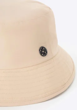 Czapka typu bucket z nylonu beżowa><noscript><img width=