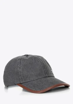 Czapka z daszkiem z domieszką bawełny unisex szaro - brązowa>WITTCHEN Best