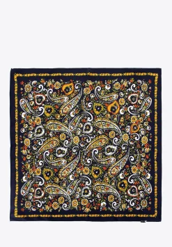 Damska apaszka jedwabna ze wzorem paisley granatowa>WITTCHEN Hot