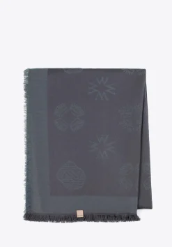 Damska chusta z bambusem tkana w monogram grafitowa>WITTCHEN Online