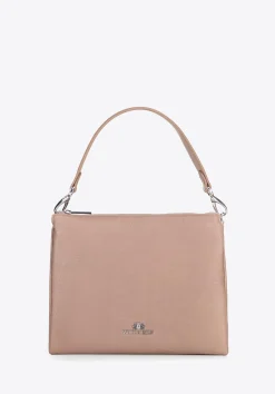 Damska crossbody trójkomorowa ze skóry beżowa>WITTCHEN Discount