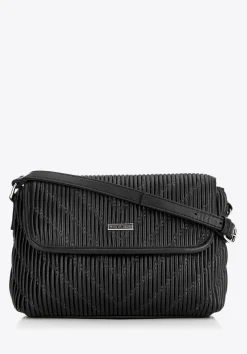 Damska crossbody w pionowe przeszycia z ekoskóry czarna>WITTCHEN Best