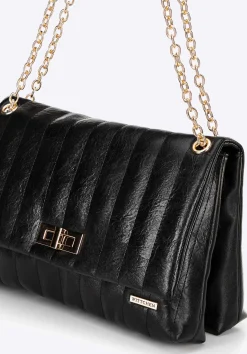 Damska crossbody z ekoskóry dwukomorowa duża czarna><noscript><img width=
