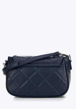 Damska crossbody z ekoskóry w przeszycia granatowa>WITTCHEN Sale
