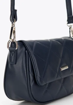 Damska crossbody z ekoskóry w przeszycia granatowa><noscript><img width=