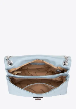 Damska crossbody z ekoskóry dwukomorowa mała niebieska><noscript><img width=