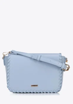 Damska crossbody z obszytą klapą niebieska>WITTCHEN Best