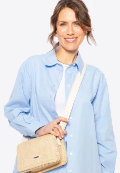Damska crossbody z plecionki beżowo - kremowa>WITTCHEN New