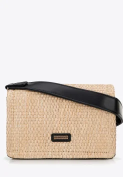 Damska crossbody z plecionki beżowo - czarna>WITTCHEN Best