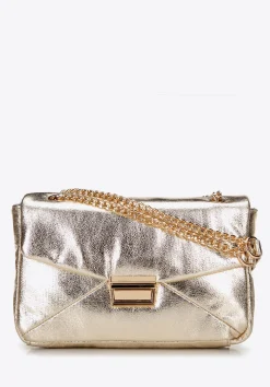 Damska crossbody z połyskującej ekoskóry złota>WITTCHEN Discount