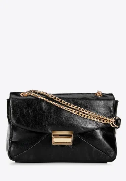 Damska crossbody z połyskującej ekoskóry czarna>WITTCHEN Best
