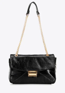 Damska crossbody z połyskującej ekoskóry czarna>WITTCHEN Best