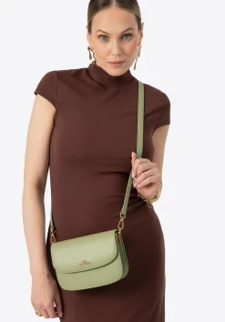Damska crossbody ze skóry naturalnej pistacjowa>WITTCHEN Online