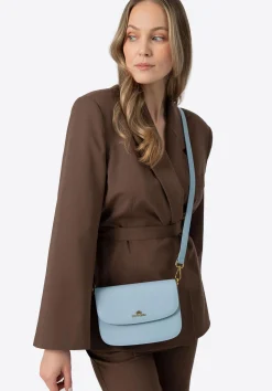 Damska crossbody ze skóry naturalnej niebieska>WITTCHEN New