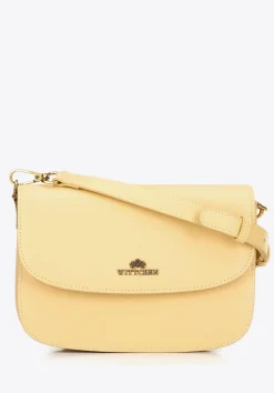 Damska crossbody ze skóry naturalnej żółta>WITTCHEN New