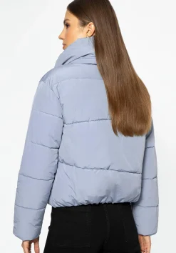 Damska kurtka oversize pikowana niebieska><noscript><img width=