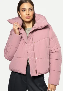 Damska kurtka oversize pikowana zgaszony róż>WITTCHEN Fashion