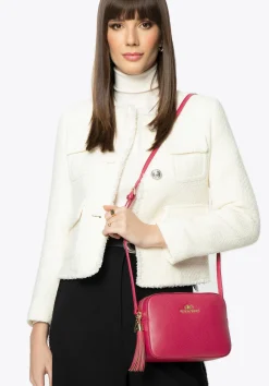 Damska listonoszka skórzana pudełkowa z chwostem różowa>WITTCHEN Fashion