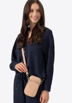 Damska listonoszka z imitacji skóry mini beżowa>WITTCHEN Fashion