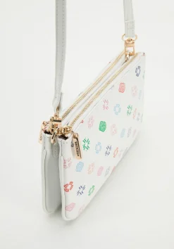 Damska minitorebka ze skóry w monogram dwukomorowa><noscript><img width=