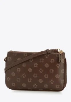 Damska minitorebka ze skóry w monogram dwukomorowa brązowa>WITTCHEN Outlet