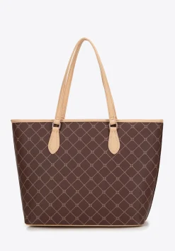 Damska shopperka w monogram brązowa><noscript><img width=