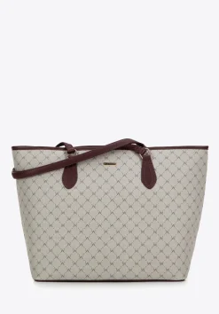 Damska shopperka w monogram szaro-bordowa>WITTCHEN Best