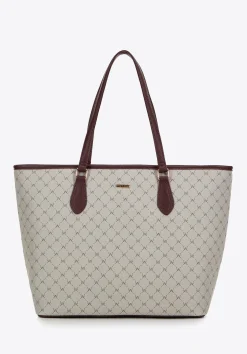 Damska shopperka w monogram szaro-bordowa><noscript><img width=