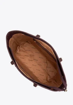 Damska shopperka w monogram szaro-bordowa><noscript><img width=