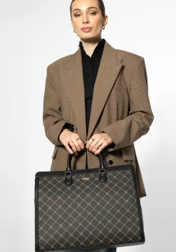 Damska shopperka z etui na laptopa czarna>WITTCHEN Sale