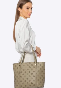 Damska shopperka z imitacji skóry w tłoczenie beżowa>WITTCHEN Outlet