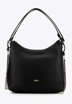 Damska torba – plecak ze skóry ekologicznej czarno - złota>WITTCHEN Outlet