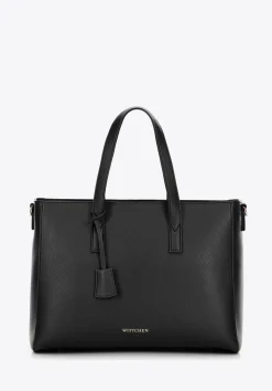 Damska torba na laptopa 16" z imitacji skóry czarna>WITTCHEN Online