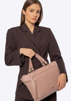 Damska torba na laptopa 15" ze skóry z chwostem beżowa>WITTCHEN Hot