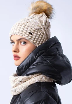 Damski komplet zimowy z warkoczowym splotem>WITTCHEN Fashion