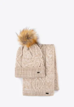 Damski komplet zimowy z warkoczowym splotem>WITTCHEN Fashion