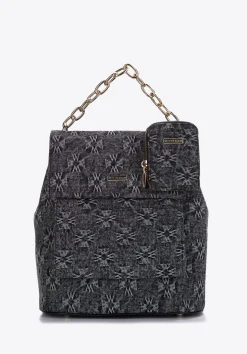 Damski plecak dżinsowy w monogram z etui>WITTCHEN Clearance