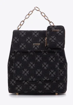 Damski plecak dżinsowy w monogram z etui>WITTCHEN Best