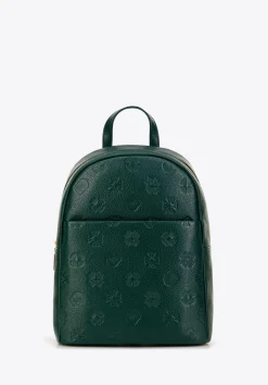 Damski plecak skórzany w monogram ciemny zielony>WITTCHEN Fashion