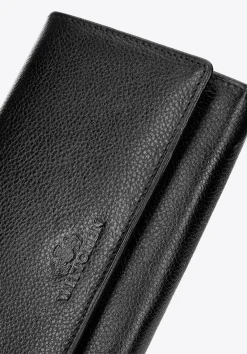 Damski portfel z RFID skórzany z kieszenią na suwak><noscript><img width=
