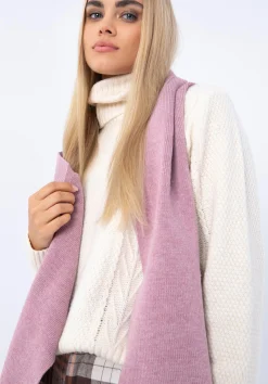 Damski szalik klasyczny ze ściągaczem jasny fiolet>WITTCHEN Fashion